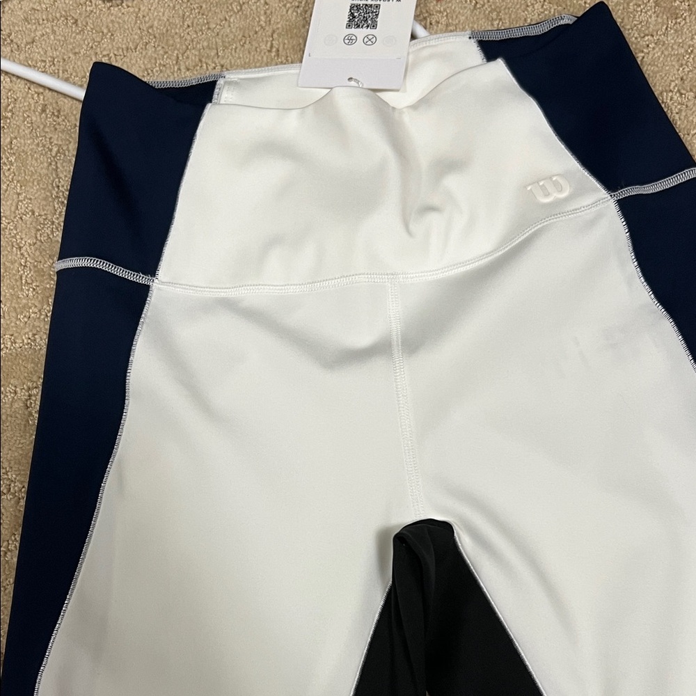 Wilson White and Black Athletic Leggings - Picture 2 of 6
